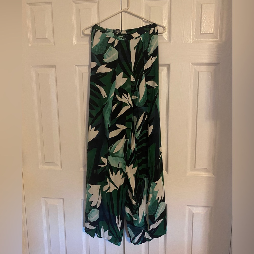 Flowing split front rayon pants